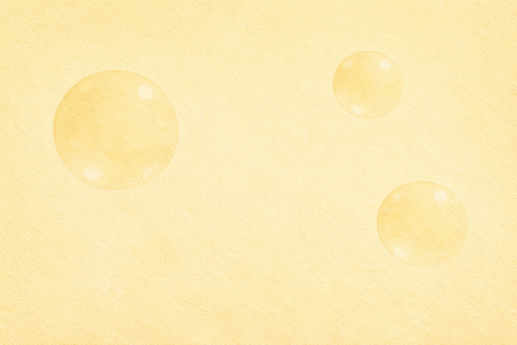 ミニマル抽象・レモンイエロー玉イラストセット（4種）