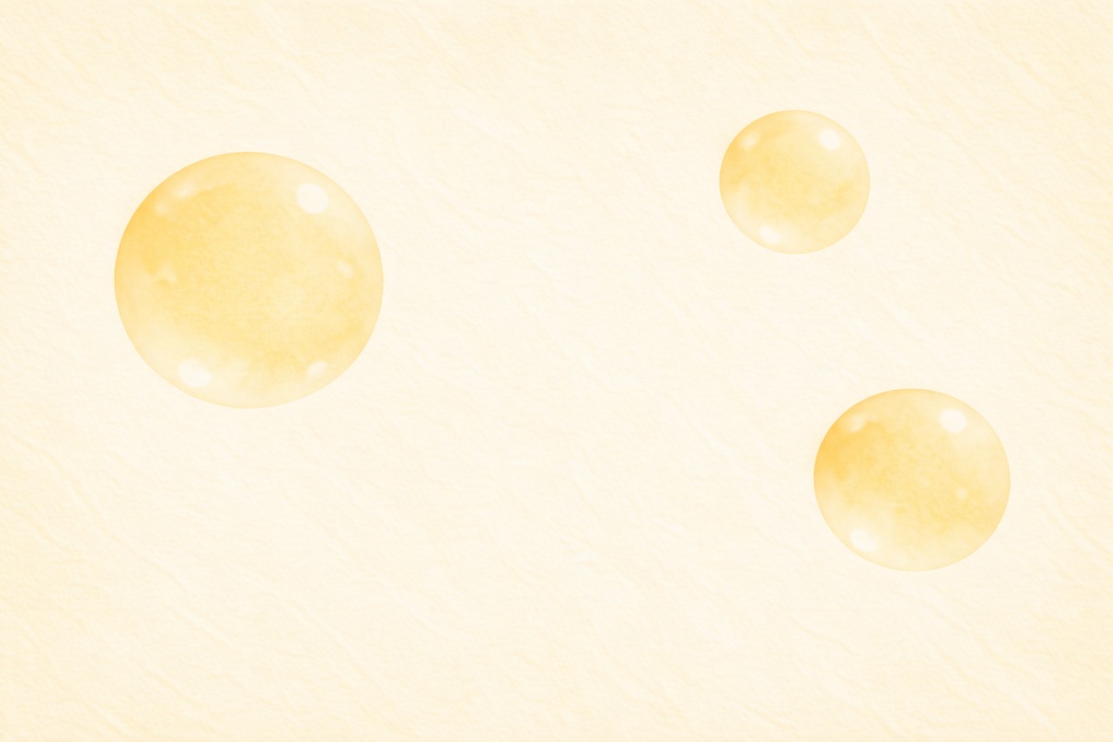 ミニマル・レモンイエロー玉イラスト02（濃いめ2玉）