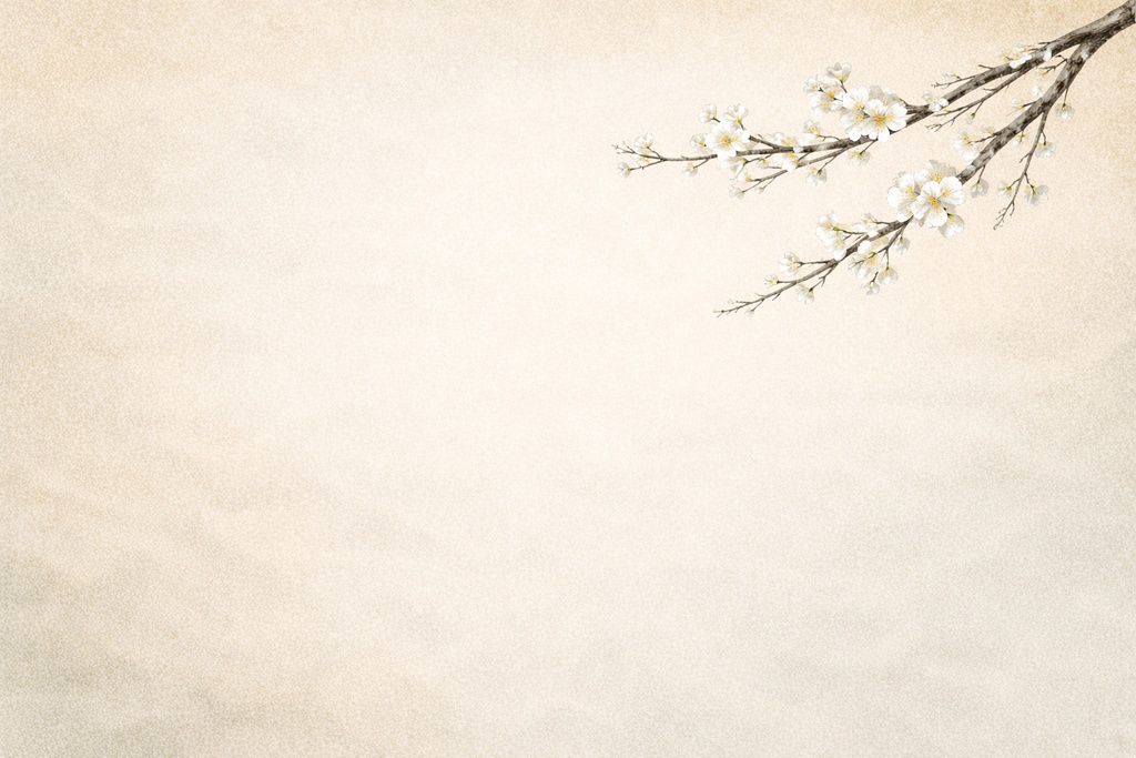 和の枝花・梅セット(軽量素材2種+日本画風1種)