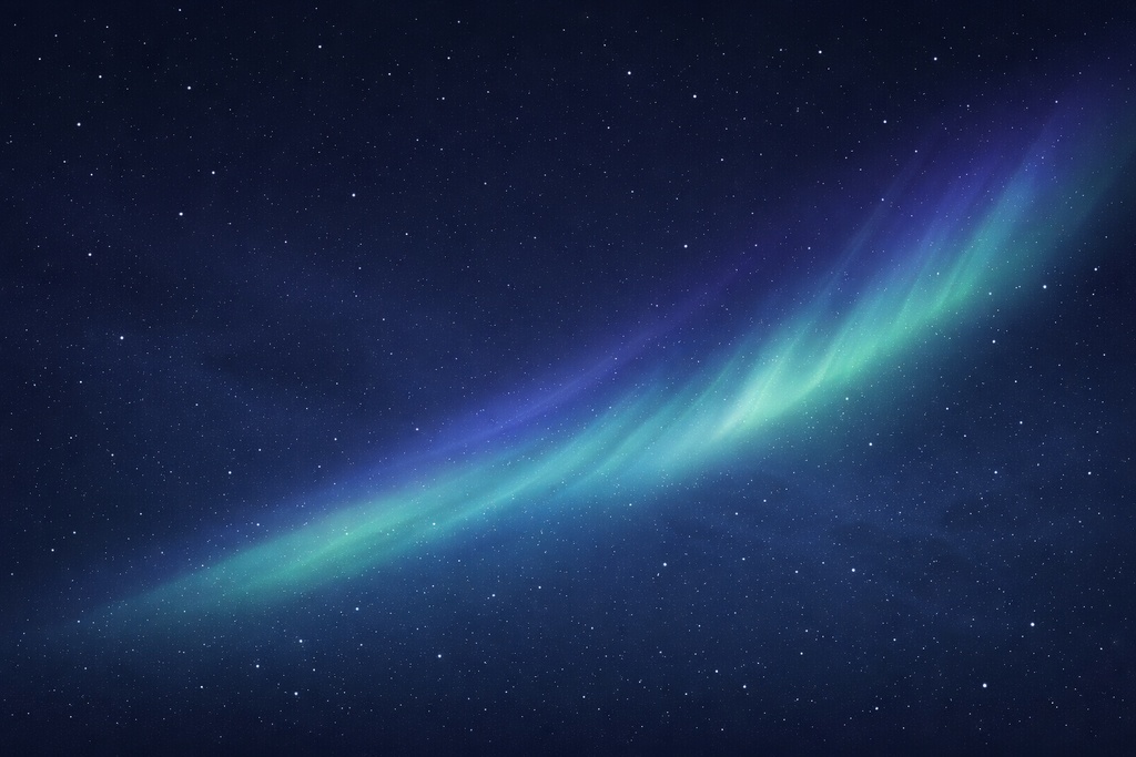 Aurora in Deep Space Background / 深宇宙のオーロラ背景素材