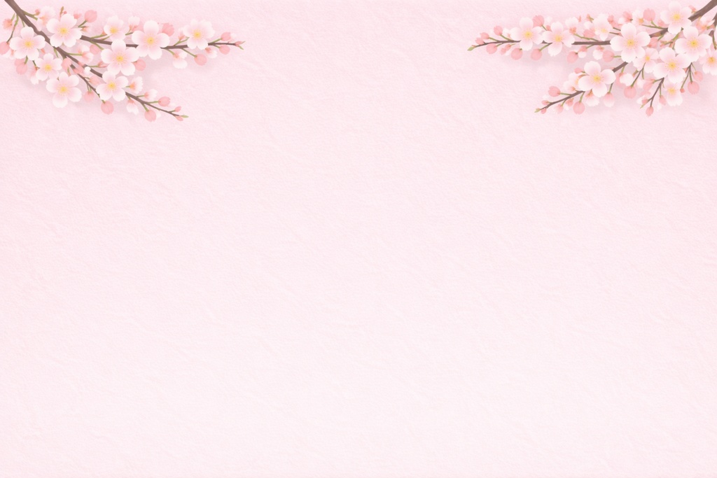 ひな祭り 背景素材|桃の花のみ|Hinamatsuri Peach Blossom Background|パステルピンク・エレガント