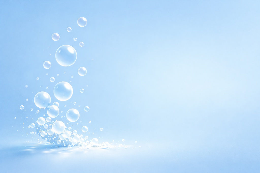 ソフトバブル・スカイブルー背景