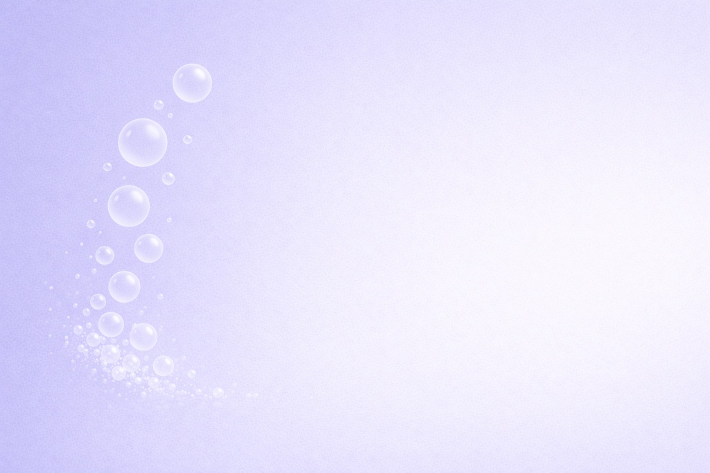 ソフトバブル・ラベンダー背景（大きめ泡）