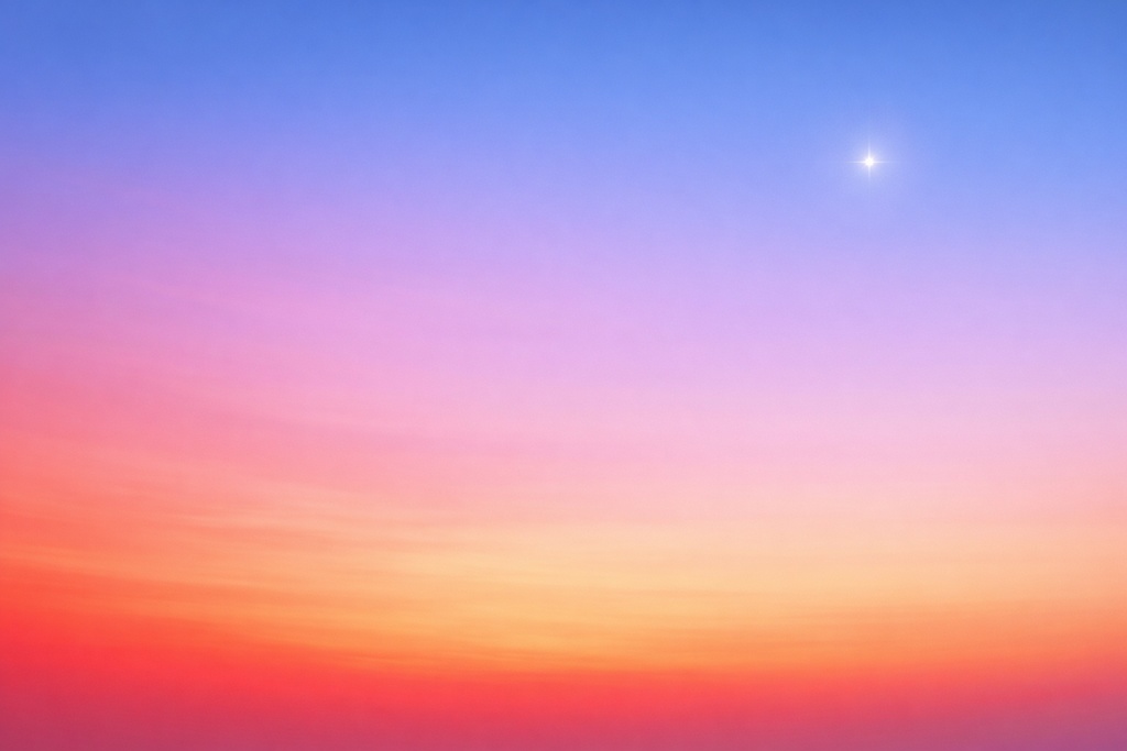 ドラマチック朝焼け＋Venus光｜16:9フラット空背景