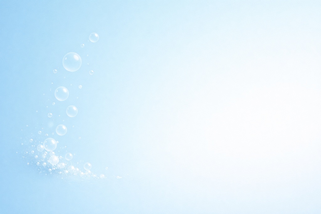 ライトブルーバブル背景素材｜シンプル抽象グラデーション