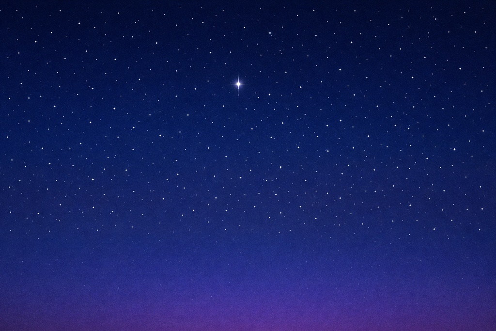 明けの明星の夜空背景｜静かな3時の星空 16:9