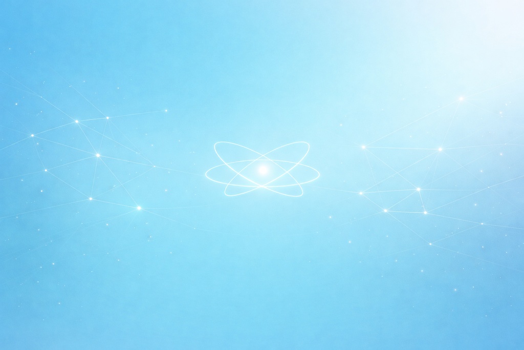 サイエンスネットワーク背景素材｜ライトブルー｜未来・テクノロジー・抽象背景