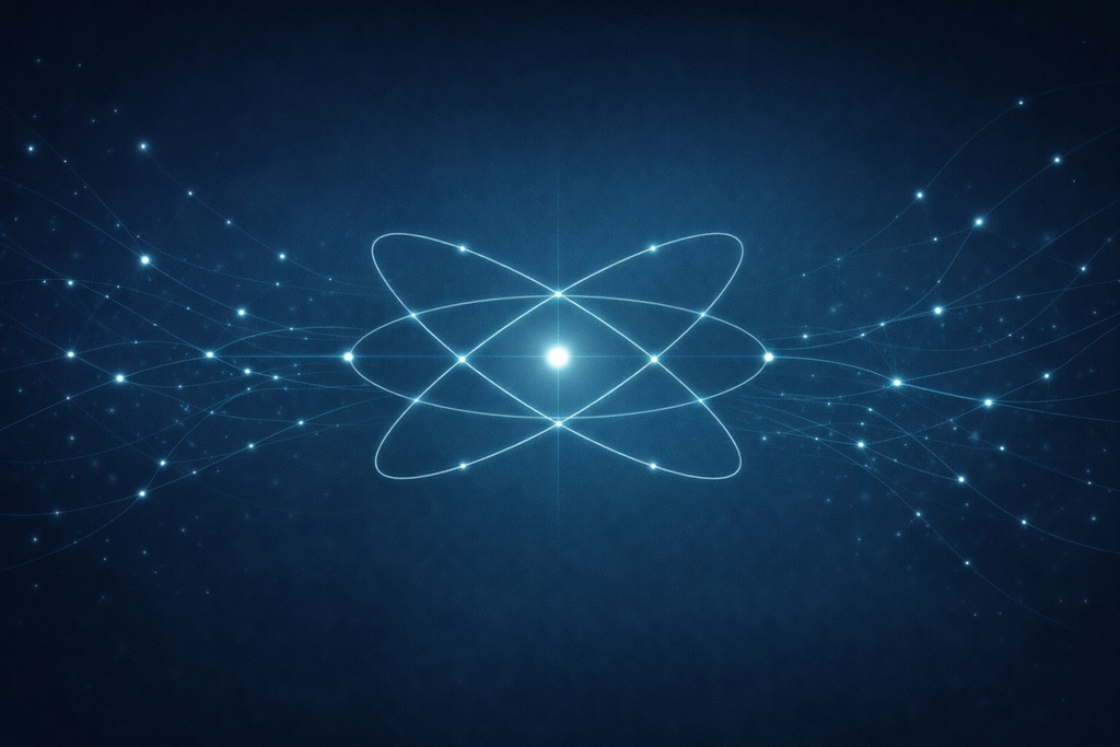 サイエンスネットワーク背景素材｜ダークブルー｜未来・宇宙・テクノロジー