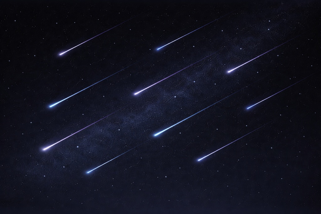  Meteor Shower Deep Night Sky – Near Black 16:9 Background