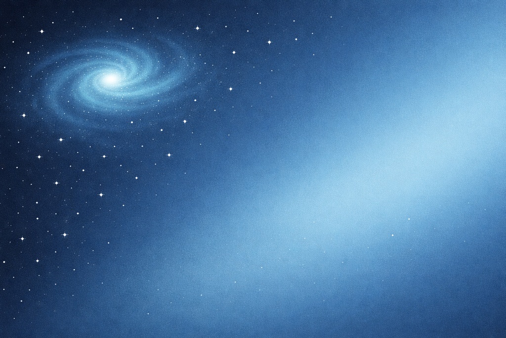抽象宇宙背景 16:9 | クールブルー銀河・静謐