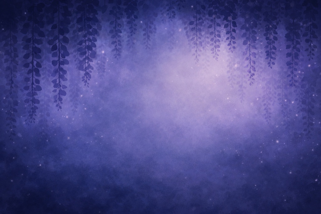 夜藤背景素材（16:9）キャラクター用シンプル背景 / Wisteria Night Background