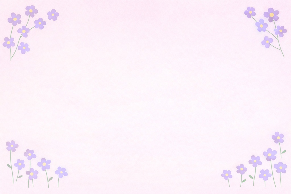 花フレーム背景素材9種セット(16:9)VTuber・配信・サムネイル用ミニマル花背景