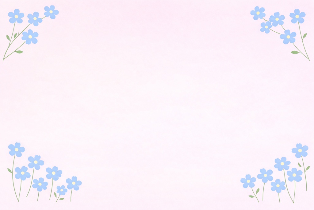 花フレーム背景素材9種セット(16:9)VTuber・配信・サムネイル用ミニマル花背景