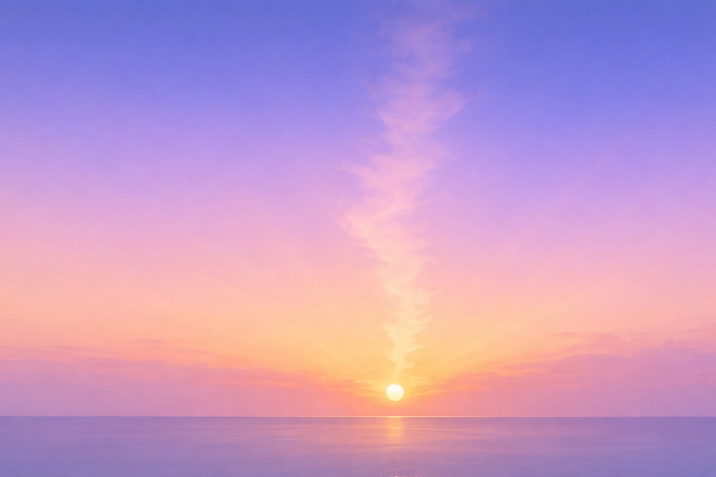 夕暮れ空背景素材｜トワイライトサンセット｜16:9背景イラスト