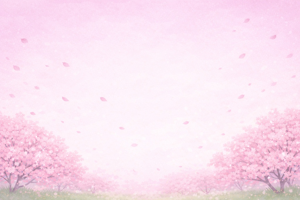 【背景素材】桜の春背景｜16:9 サクラ・空背景・サムネ素材【商用利用OK】