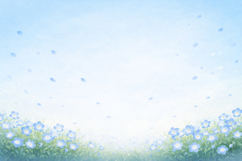 【背景素材5枚セット】春の花ミニマル背景|桜・ネモフィラ・藤・菜の花|16:9 配信・サムネ・小説表紙【商用利用OK】