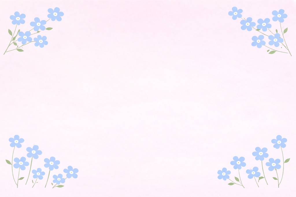 春フラワー配信背景セット|ネモフィラ&スズラン|シンプル花背景 16:9(8枚セット)