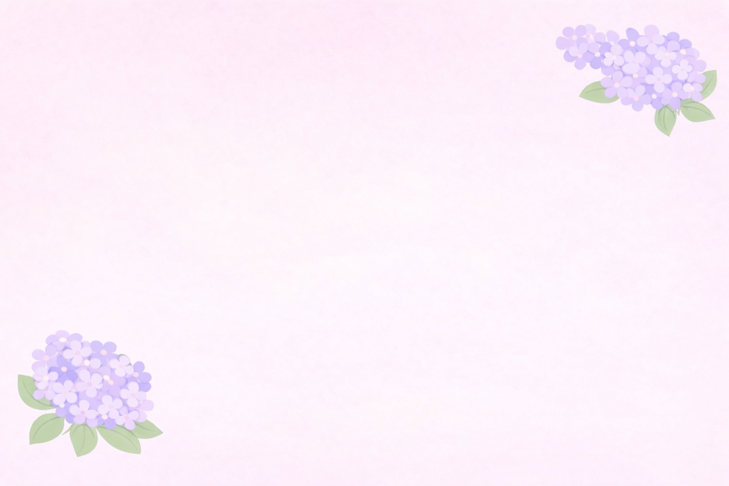 紫陽花配信背景｜2コーナーフラワー｜シンプル花背景 16:9