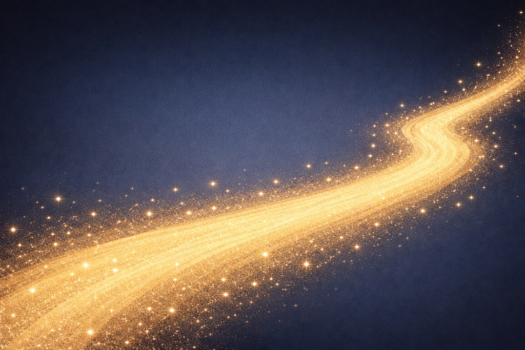 幻想的砂金の川背景（シンプル）｜16:9 高解像度