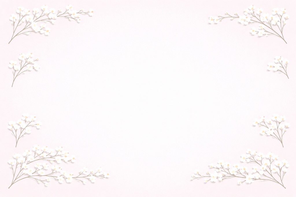 フレーム素材・春の花&クローバーセット|16:9|パステルカラー|ナチュラル&かわいい