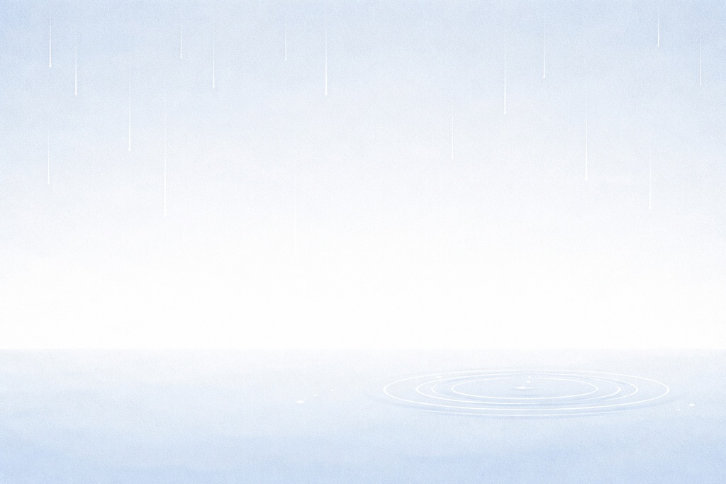 ミニマル雨と水面の背景 16:9 / 静かな雨の空
