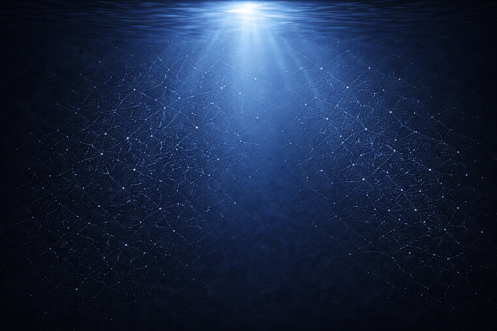 深海 マリンスノー 海背景 16:9 ダーク海 水中背景