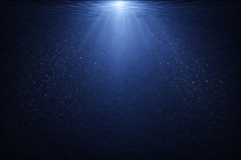 インディゴ 深海 水中背景 16:9 海背景 ダーク海