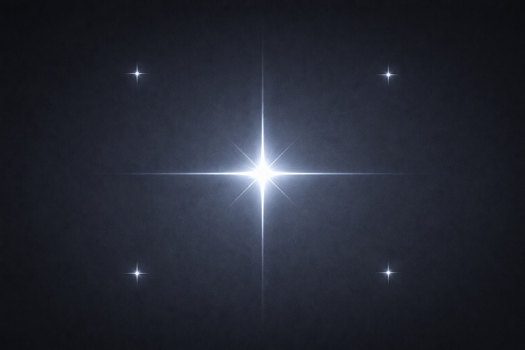 ミニマル・中央クロス星＋小星（16:9）