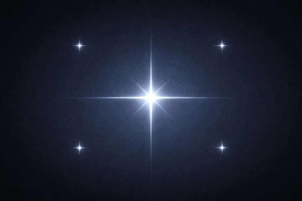 ミニマル・中央クロス星＋周囲中星（16:9）