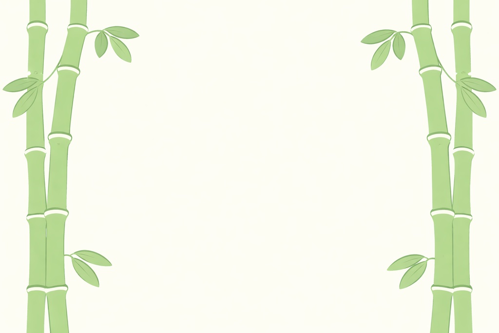 ミニマル変形竹フレーム背景素材（16:9・左右配置）