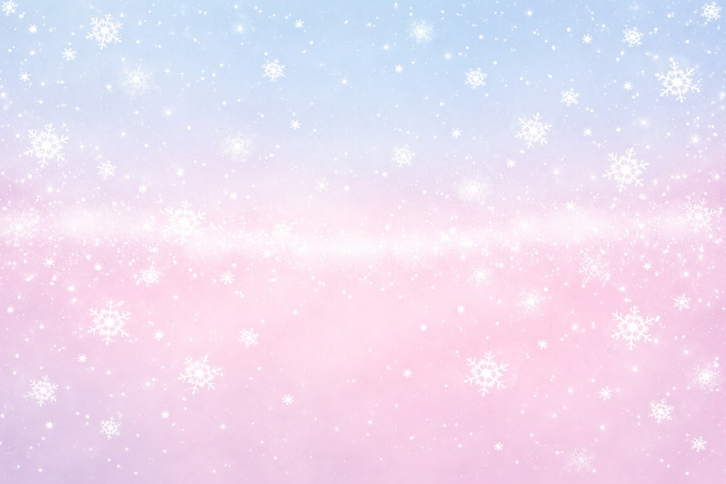 冬背景 雪の結晶 パステルグラデーション 5種セット 冬背景素材 16:9