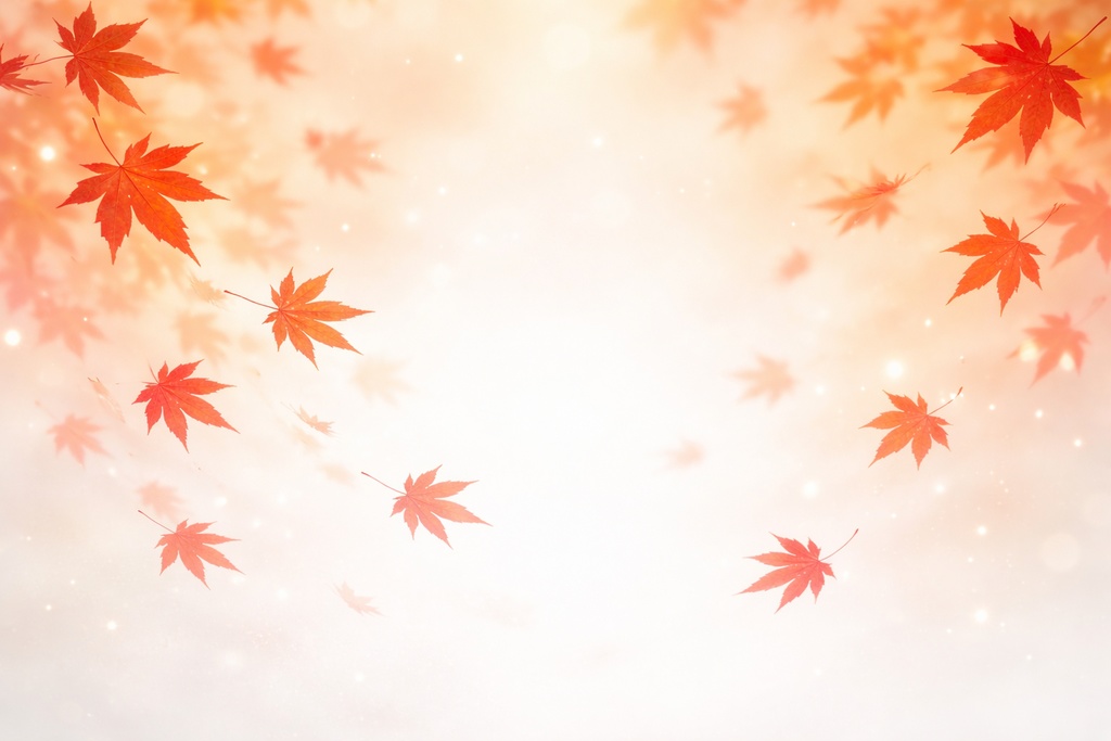 秋の紅葉グラデーション背景素材 16:9