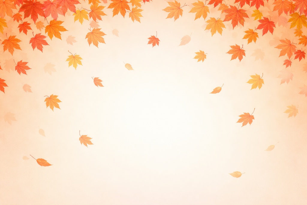 舞い落ちる秋の葉背景素材 16:9