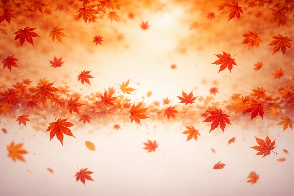 紅葉のオレンジグラデ背景素材 16:9