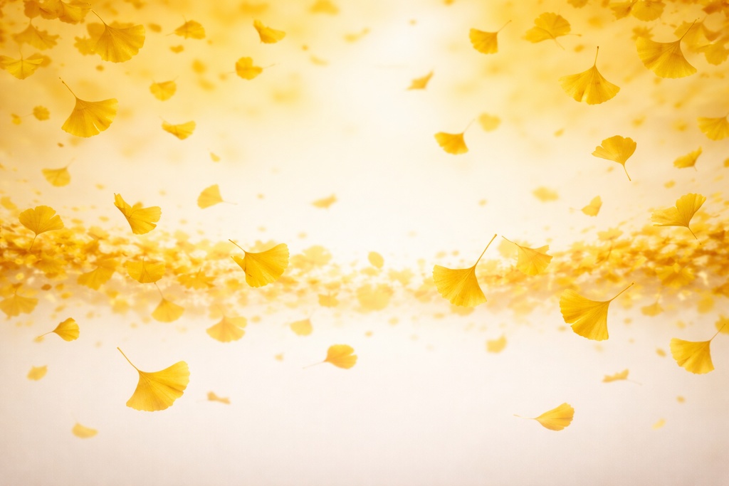 銀杏の黄グラデ背景素材 16:9