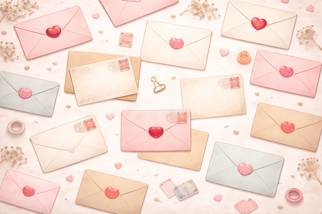 ラブレターの春フラットレイ