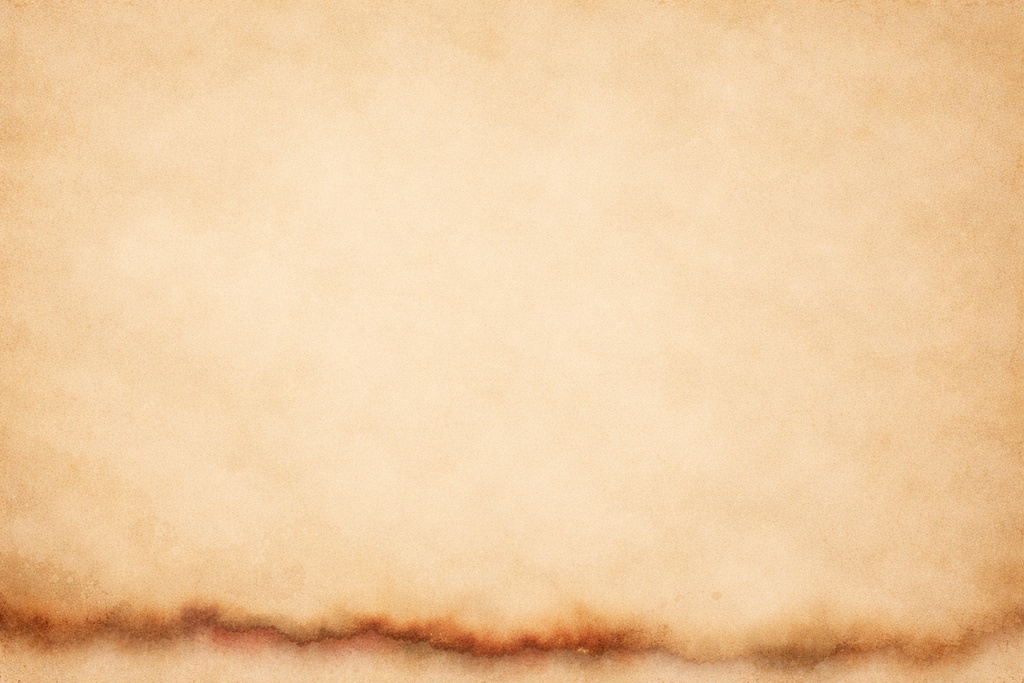 下部焼け＋赤熱痕｜静かな焼け羊皮紙背景（16:9 高精細）