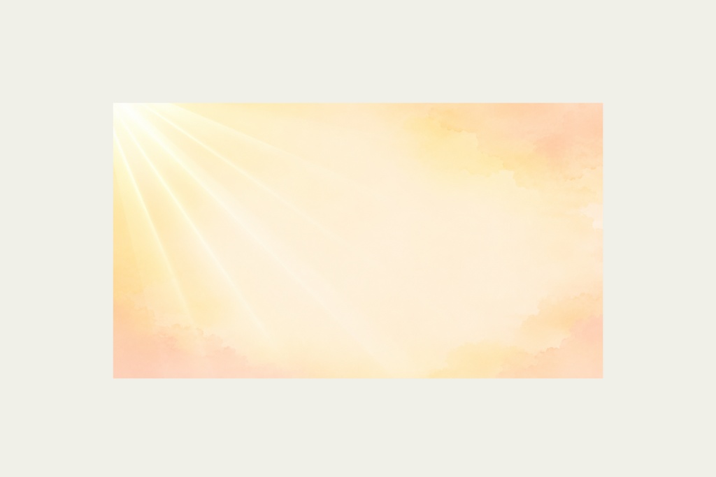 夏の光背景素材｜やわらかな陽光と空気感のミニマル背景（16:9） Warm Summer Light Background – Minimal Sun Rays & Soft Atmosphere (16:9)