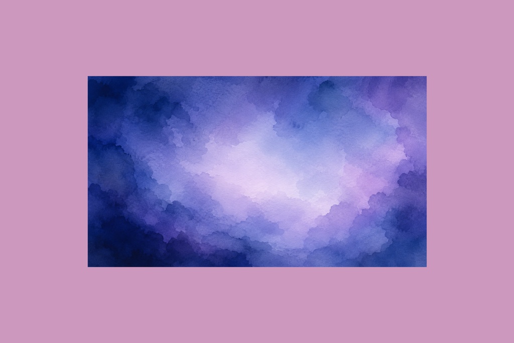 水彩背景素材｜七夕・夏の夜空・ネイビーブルー背景｜16:9幻想的イラスト背景