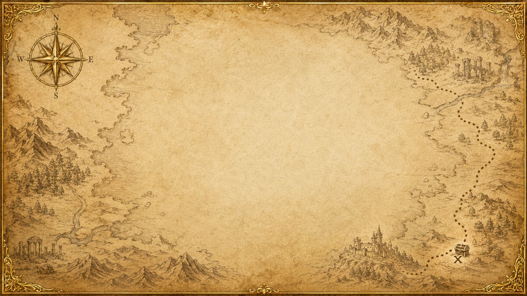 Fantasy RPG Map Series Vol.06|Ancient Treasure Map Background