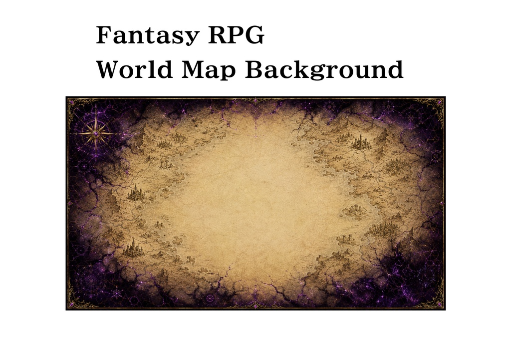 Fantasy RPG World Map Background Ancient Dark Corruption Edition
