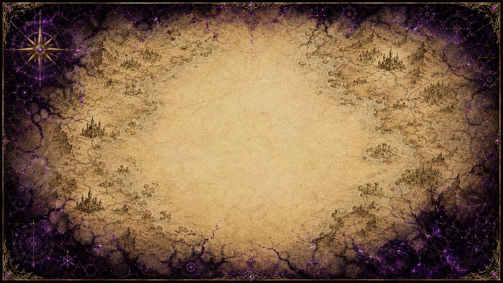 Fantasy RPG World Map Background Ancient Dark Corruption Edition