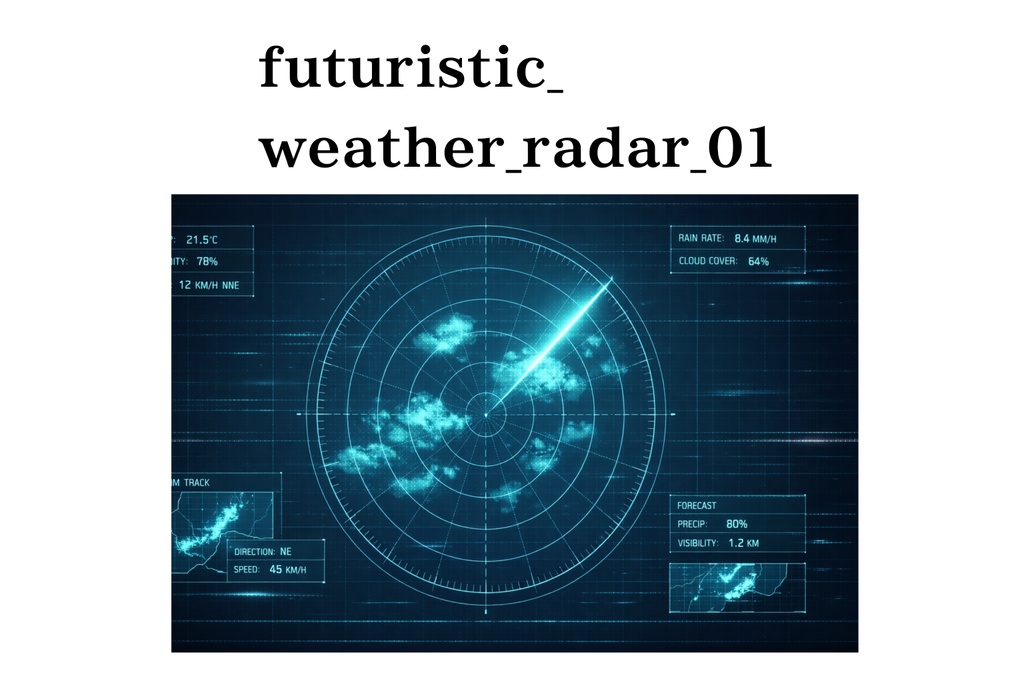 未来型ウェザーレーダーUI.01｜Futuristic Weather Radar