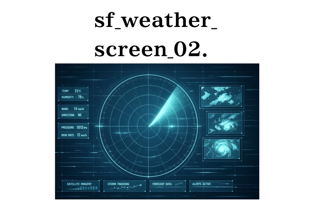 近未来気象観測レーダーUI.02｜SF Weather Screen