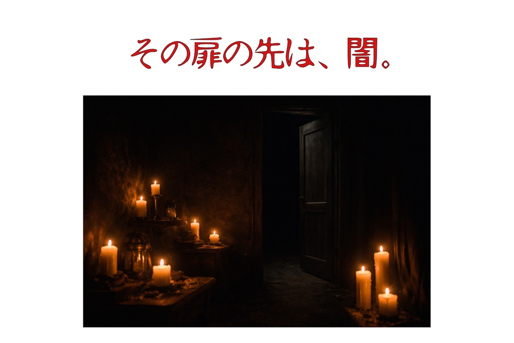 蝋燭と暗闇の扉