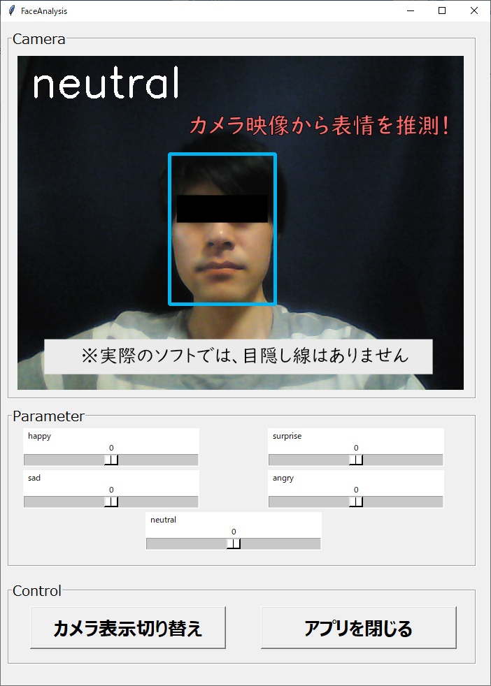 あなたの顔で操作するゲーム『NiceFace』ver0.00