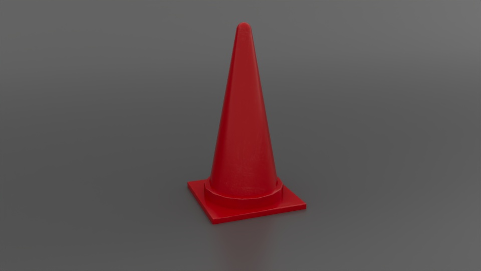 カラーコーン　3Dモデル