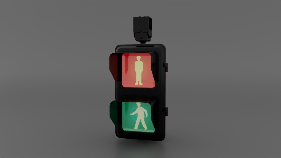 歩行者信号　3Dモデル