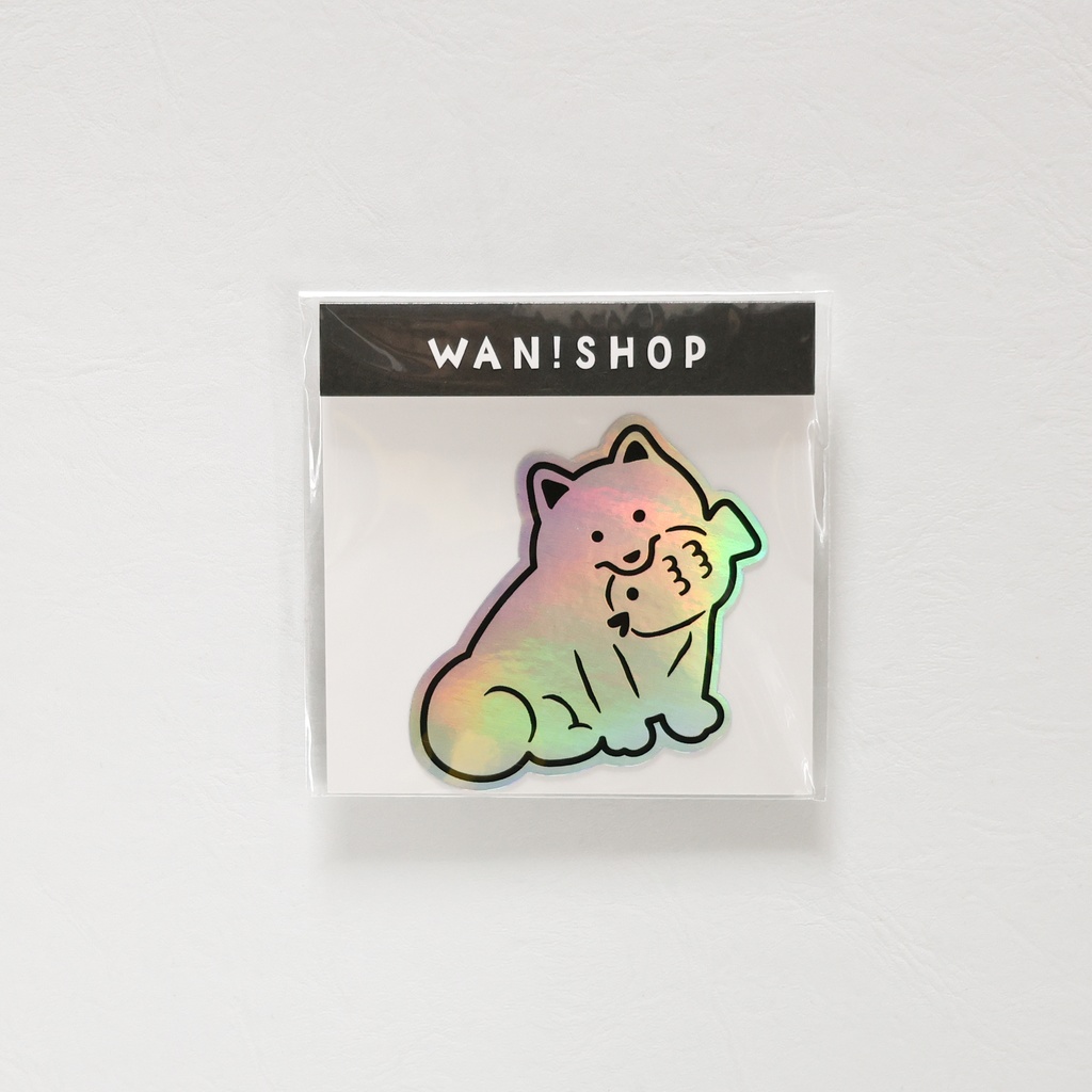 【ステッカー】犬イラスト【オーロラ】