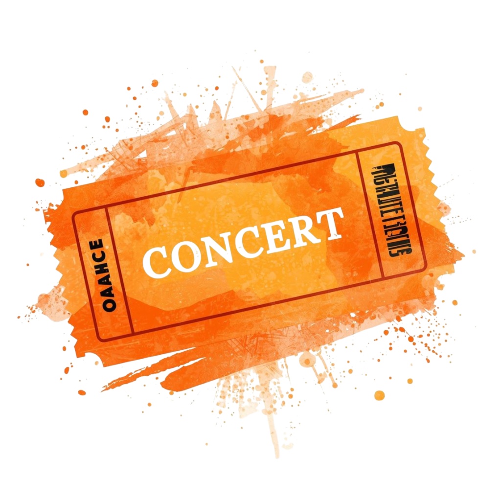 水彩風ポップなライブグッズ・クリップアートセット(全10種/PNG背景透過)